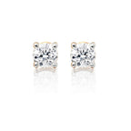 Diamond Stud Earrings 0.20ct Solitaire Diamond Studs 9K Yellow Gold