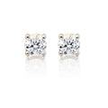 Diamond Stud Earrings 0.40ct Solitaire Diamond Studs 9K Yellow Gold