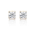 Diamond Stud Earrings 0.50ct Solitaire Diamond Studs 18K Yellow Gold