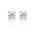 Diamond Stud Earrings 0.60ct Solitaire Diamond Studs 18K Yellow Gold