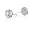 Dome 0.38ct cluster diamond studs in 9K white gold