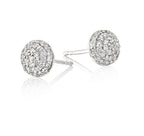 Dome 0.38ct cluster diamond studs in 9K white gold