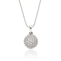 Dome 0.30ct cluster diamond pendant in 9K white gold