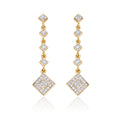 Drop 0.50ct diamond earrings in 9K yellow gold