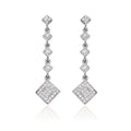 Drop 0.50ct diamond earrings in 9K white gold