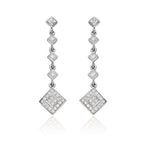 Drop 0.50ct diamond earrings in 9K white gold