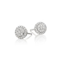 Solar 0.35ct cluster diamond studs in 9K white gold