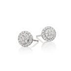 Solar 0.35ct cluster diamond studs in 9K white gold
