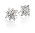 Lily 0.33ct cluster diamond studs in 9K white gold