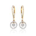 Orbit 0.40ct cluster diamond earrings in 9K yellow gold
