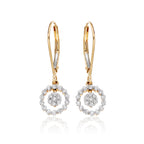 Orbit 0.40ct cluster diamond earrings in 9K yellow gold