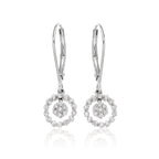 Orbit 0.40ct cluster diamond earrings in 9K white gold