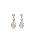 Rain drop 0.40ct diamond earrings in 9K yellow gold
