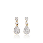 Rain drop 0.40ct diamond earrings in 9K yellow gold
