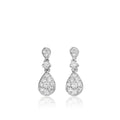 Rain drop 0.40ct diamond earrings in 18K white gold