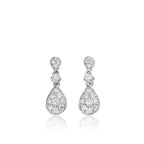 Rain drop 0.40ct diamond earrings in 9K white gold