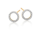 Eclipse 0.30ct diamond studs in 9K yellow gold