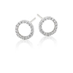 Eclipse 0.30ct diamond studs in 18K white gold