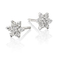 Buttercup 0.25ct cluster diamond studs in 18K white gold