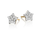 Stardust 0.17ct cluster diamond studs in 9K yellow gold
