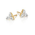 3 Diamond 0.30ct diamond studs in 9K yellow gold