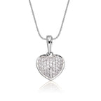 Disco heart 0.25ct diamond pendant in 9K white gold