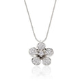 Mayflower 0.20ct cluster diamond pendant in 9K white gold
