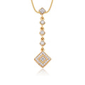 Drop 0.30ct diamond pendant in 9K yellow gold