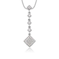 Drop 0.30ct diamond pendant in 9K white gold
