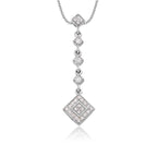 Drop 0.30ct diamond pendant in 9K white gold