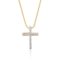 Cross pendant 0.10ct diamonds in 9K yellow gold