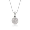 Solar 0.25ct cluster diamond pendant in 9K white gold