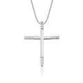 Cross pendant 0.15ct diamonds in 9K white gold