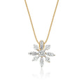 Fleur 0.25ct cluster diamond pendant in 9K yellow gold