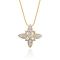 Lily 0.25ct cluster diamond pendant in 9K yellow gold