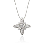 Lily 0.25ct cluster diamond pendant in 18K white gold