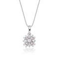 Blossom 0.30ct cluster diamond pendant in 18K white gold
