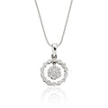 Orbit 0.25ct cluster diamond pendant in 18K white gold