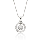 Orbit 0.25ct cluster diamond pendant in 18K white gold