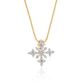 Night star 0.30ct cluster diamond pendant in 9K yellow gold