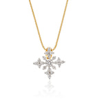 Night star 0.30ct cluster diamond pendant in 9K yellow gold