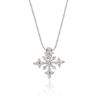 Night star 0.30ct cluster diamond pendant in 9K white gold