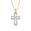 Cross pendant 0.15ct diamonds in 9K yellow gold