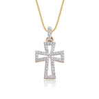 Cross pendant 0.15ct diamonds in 9K yellow gold