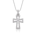 Cross pendant 0.15ct diamonds in 9K white gold