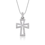 Cross pendant 0.15ct diamonds in 9K white gold