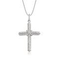 Elevation cross pendant 0.30ct diamonds in 9K white gold