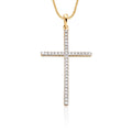 Cross pendant 0.30ct diamonds in 9K yellow gold
