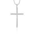 Diamond Cross pendant 0.30ct diamonds in 18K white gold