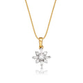 Jasmine 0.25ct cluster diamond pendant in 9K yellow gold